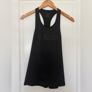 Adidas Black Racerback Performance Tank Top Athletic Gym Workout Activewear